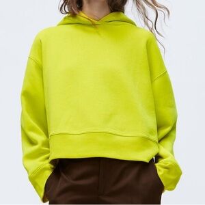 Zara Lime Green Sweatshirt Hoodie